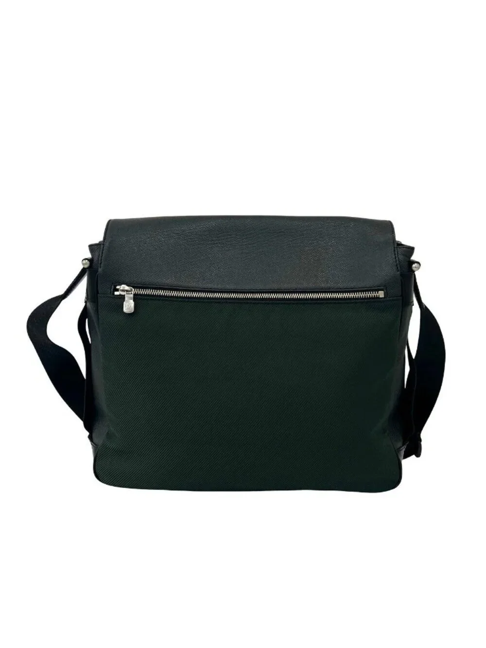Louis Vuitton Victor Taiga Line Leather Shoulder Bag Black